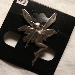 Vintage Sterling Silver Fairy Brooch